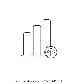 growth icon black vector illustration