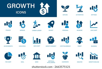 Icono de crecimiento para gráfico de crecimiento, mejorar, análisis, muestreo, aumento,...