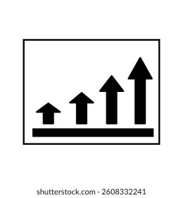 Growth icon with clean, modern design. Perfect for business, finance, analytics, and success concepts. High-quality vector, fully scalable and easy to customize for any project.