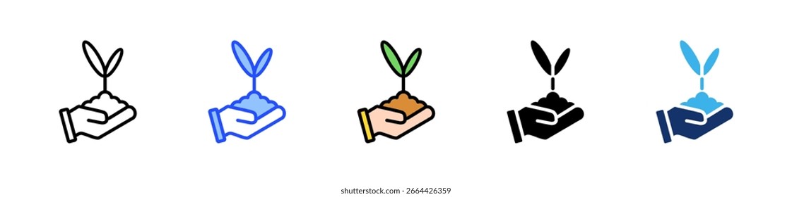 Growth Icon Collection With Multiple Styles