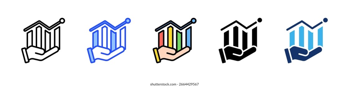 Growth Icon Collection With Multiple Styles