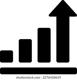 Icono de crecimiento como concepto de creciente influencia y poder