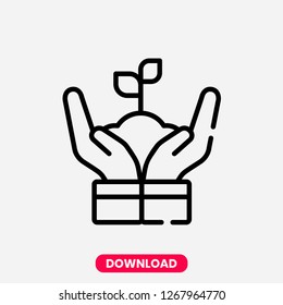 Growth icon concept line icon. Simple element illustration. Growth icon concept outline symbol design. Can be used for web and mobile UI/UX . Modern vector style.