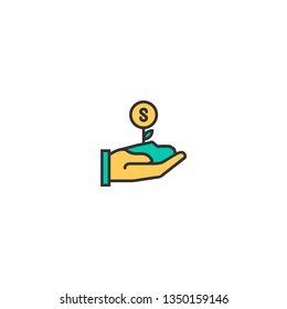 Growth icon design. Marketing icon vector illustration