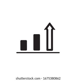 Plantilla de vector de diseño de iconos de crecimiento 