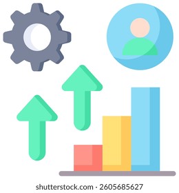 Growth Icon Element For Design