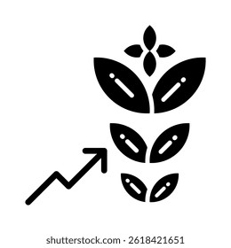 Growth Icon Element For Design