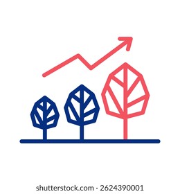 Elemento de icono de crecimiento para diseño