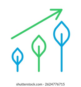 Growth Icon Element For Design