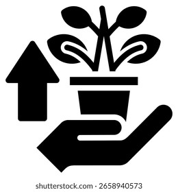Growth Icon Element For Design