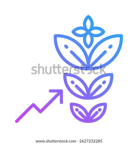 Growth Icon Element For Design