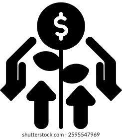 Growth Icon Element For Design And Vector
