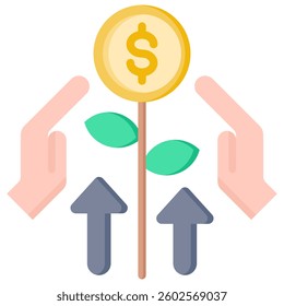 Growth Icon Element For Design And Vector