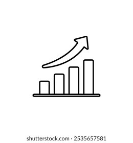 growth icon Flat logo isolated symbol