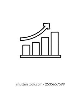 growth icon Flat logo isolated symbol