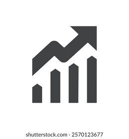 growth icon Flat logo set collection