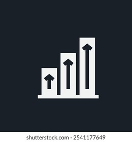 Growth icon flat vector design