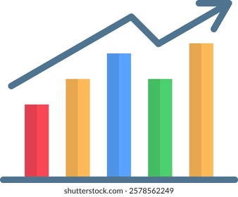 Growth Icon Flat Vector Illustration