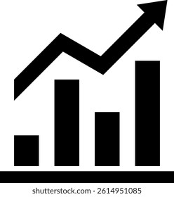 Growth Icon Glyph Vector Illustration