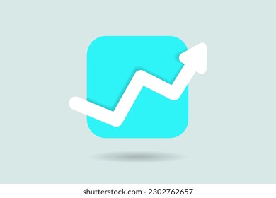 Growth icon. Infographic element. Vector design.