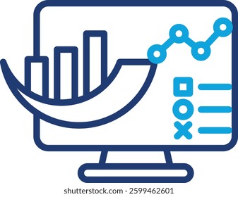 Growth Icon Line Color Vector Illustration