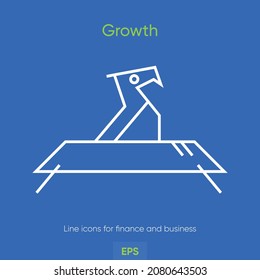Growth icon.
Line icons depicting eagles and falcons for use in Finance and Business topics.
A set of clean and sharp animal-themed line icons. 