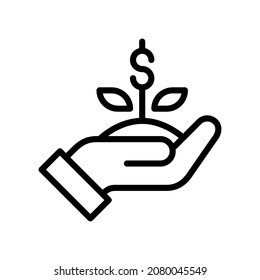 Growth Icon, Line style icon vector illustration, Suitable for website, mobile app, print, presentation, infographic and any other project.