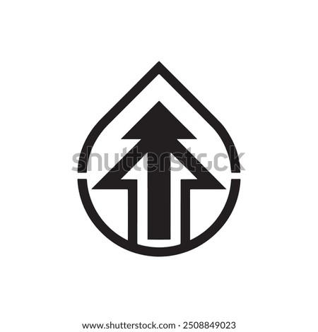 growth icon logo vector, Arrow curve, Direction sign, Three arrows, Competition Icon Stock Vector, black web icon vector illustration.