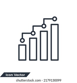 growth icon logo vector illustration. graph symbol template for graphic and web design collection