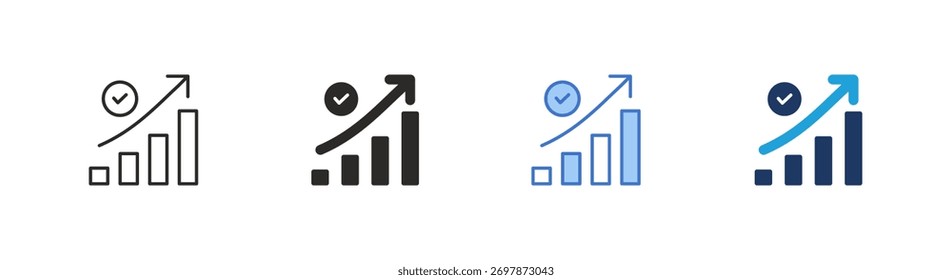 Growth icon multiple style collection