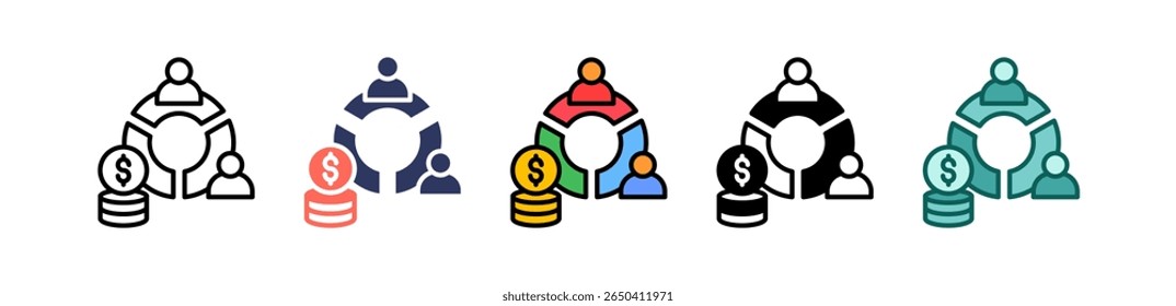 Growth Icon Multiple Vector Illustration