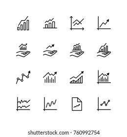 Growth icon set. Collection of high quality black outline logo for web site design and mobile apps. Vector illustration on a white background.