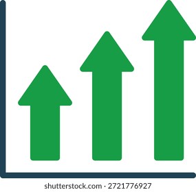 Conjunto de ícones de crescimento. Contendo seta para cima e para baixo, gráfico crescente, ícones de gráfico de barras de negócios. Programação crescente e decrescente. Infográficos de negócios. Dados estatísticos, gráficos, vetor