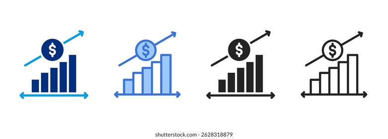 Growth Icon Set Different Style Collection