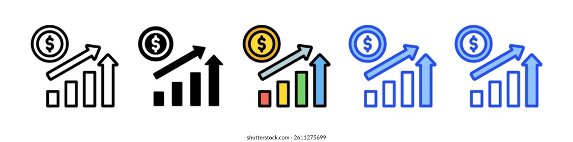 Growth Icon Set With Multiple Style Collection