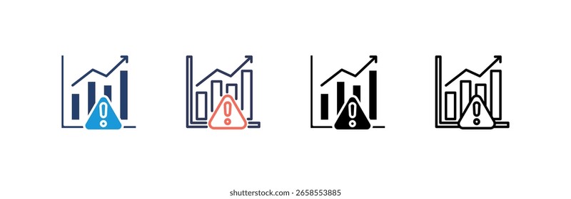 Ícone de crescimento define coleção de vários estilos
