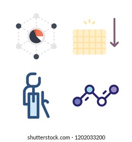 growth icon set. vector set about line chart, retirement, money and analytics icons set.