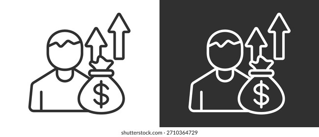 Conjunto De Iconos De Crecimiento Colección De Vector Aislado En Blanco Y Negro