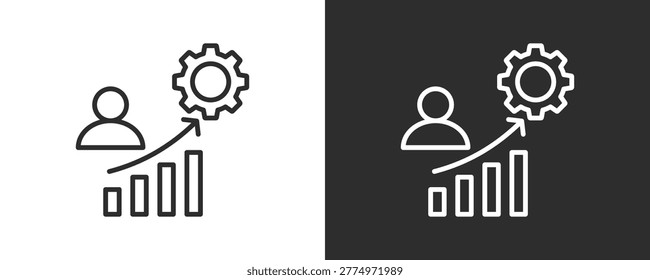 Growth Icon Set Vector Collection Isolated In Black And White