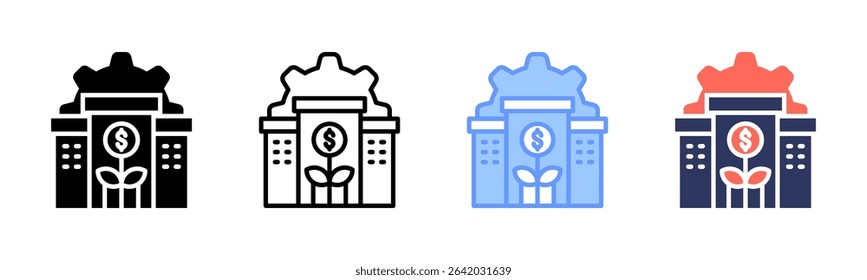 Growth icon sheet multiple style collection