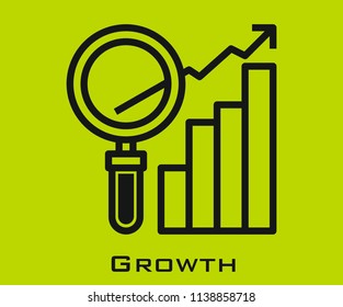 Growth icon signs