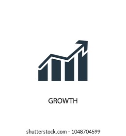 growth icon. Simple element illustration. growth concept symbol design from success collection. Can be used for web and mobile.