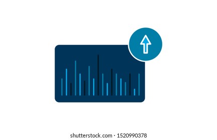 Growth icon. Simple flat symbol. Perfect  pictogram illustration on white background.