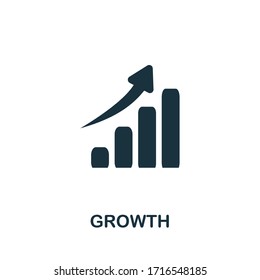 Growth icon. Simple illustration from startup collection. Creative Growth icon for web design, templates, infographics and more