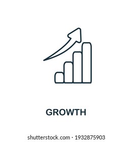 Growth icon. Simple illustration from startup collection. Creative Growth icon for web design, templates, infographics and more