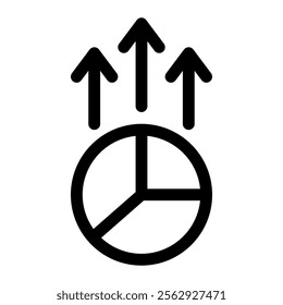 Growth icon with simple and line style