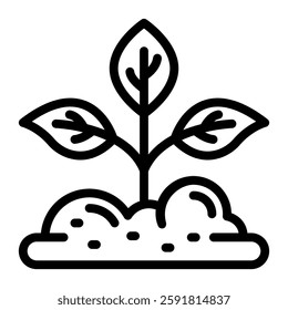 Growth icon simple line style