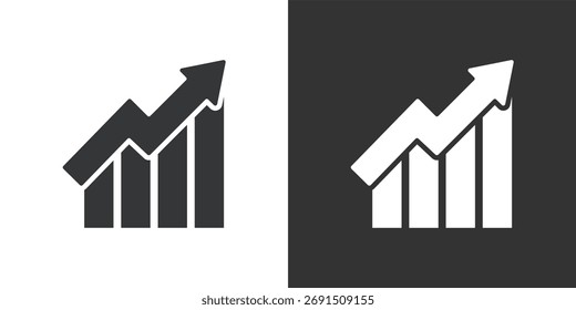 Growth Icon. Solid glyph series icon