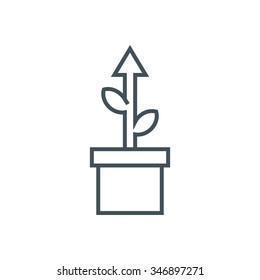 Growth icon suitable for info graphics, websites and print media. Vector icon.