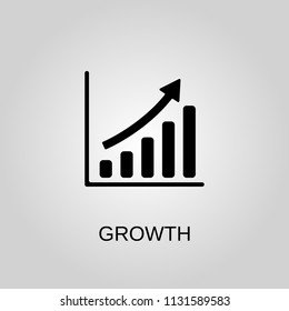 Growth icon. Growth symbol. Flat design. Stock - Vector illustration